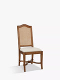 John Lewis dining chair with cane back and upholstered seat, imported from the UK