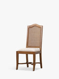 John Lewis dining chair with cane back and upholstered seat, imported from the UK