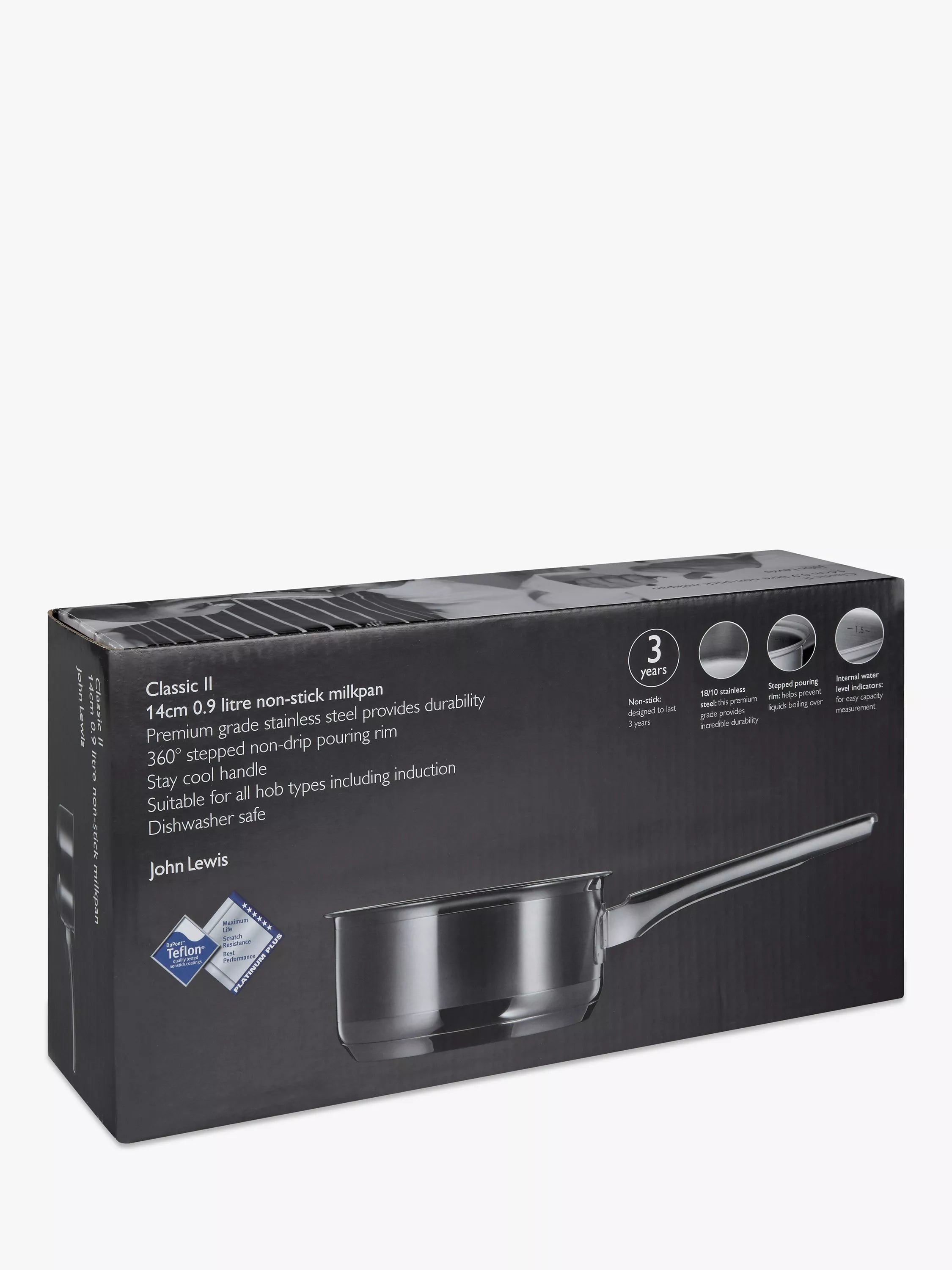 John Lewis Classic Non-Stick Milk Pan 14cm 900ml, UK version