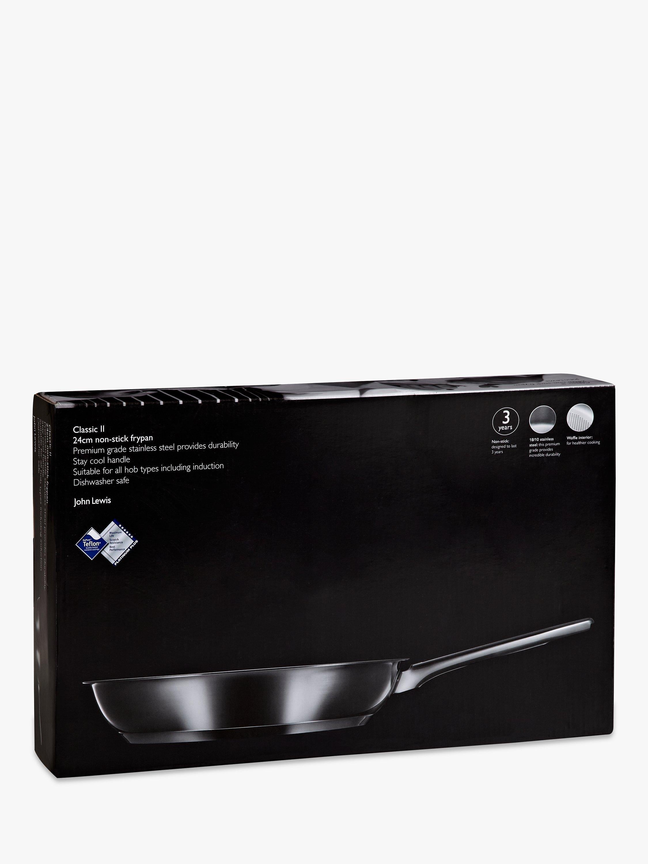 John Lewis Classic Stainless Steel Non-Stick Frying Pan 24cm, UK version
