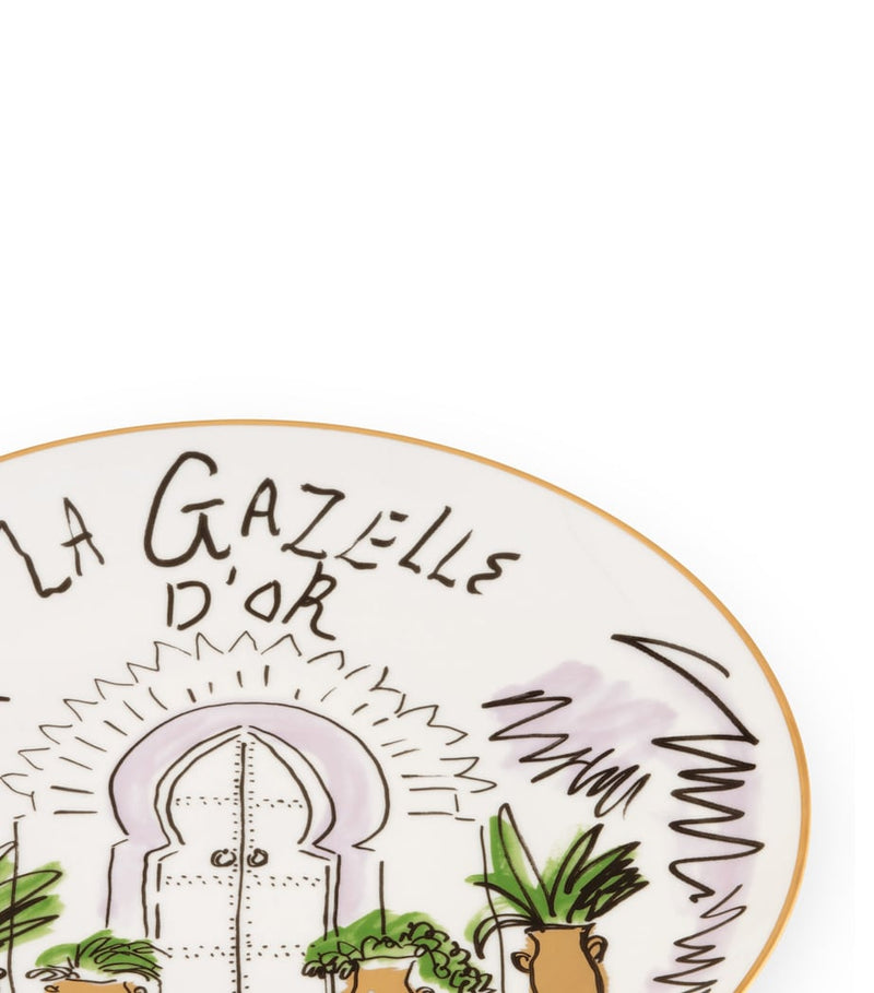 GINORI 1735 La Gazelle D'Or decorative plate 27cm, UK version