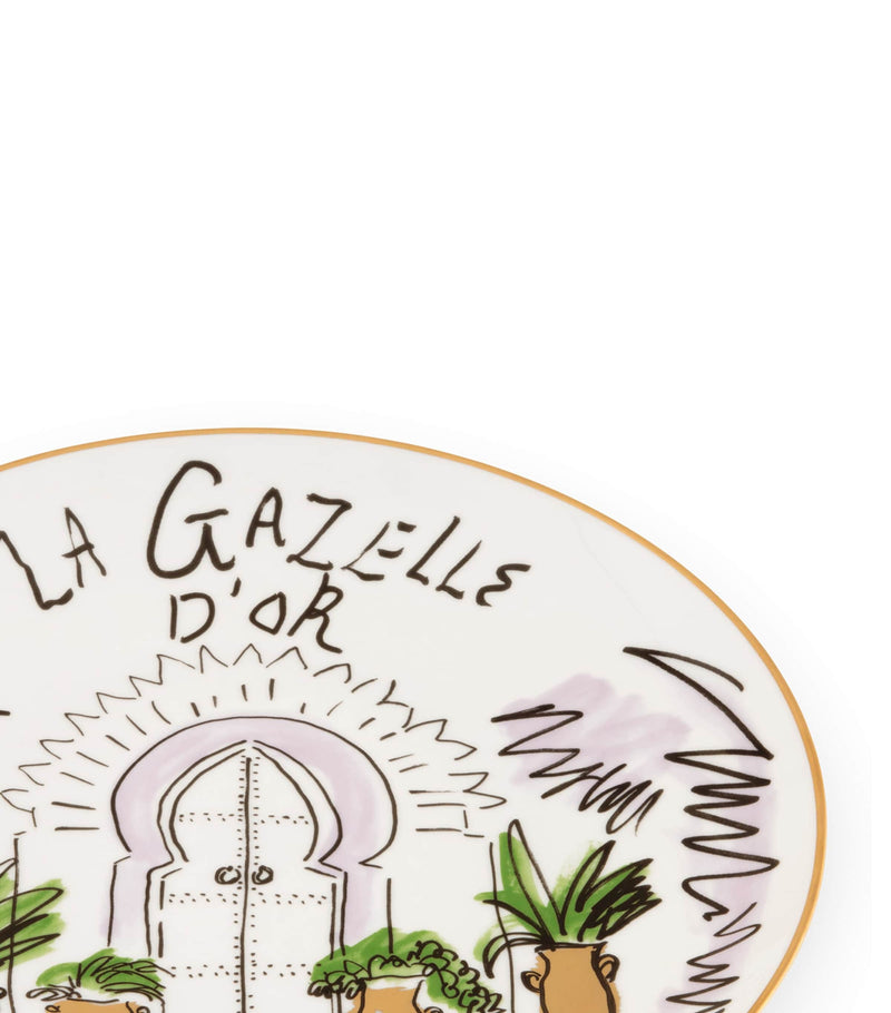 GINORI 1735 La Gazelle D'Or decorative plate 27cm, UK version