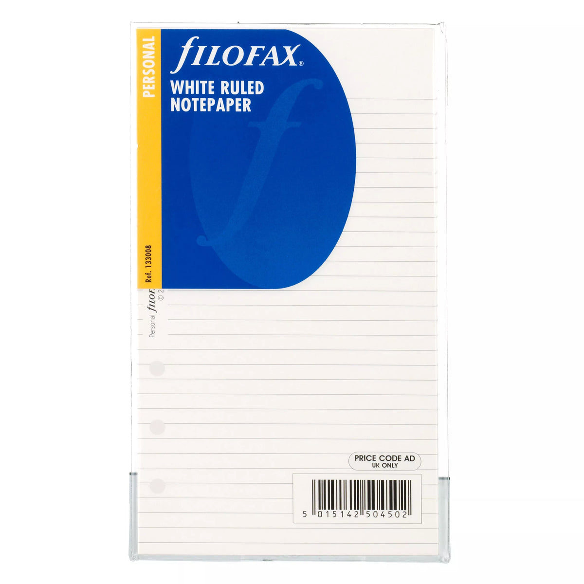 Filofax white ruled paper Personal, imported from the UK