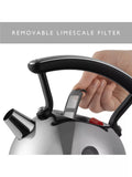 Dualit dome kettle Black/Steel 2L, imported from the UK
