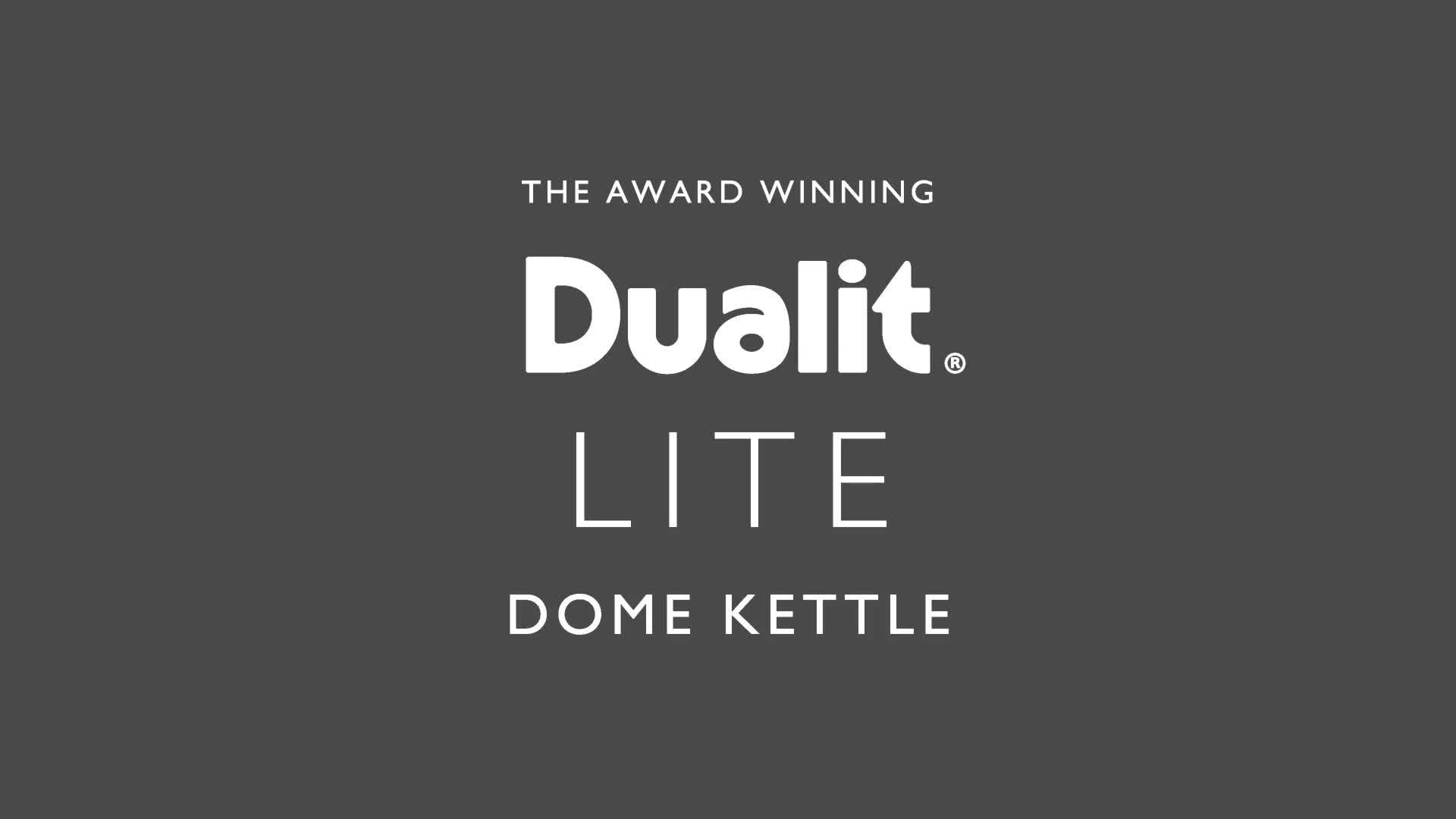 Dualit dome kettle Black/Steel 2L, imported from the UK