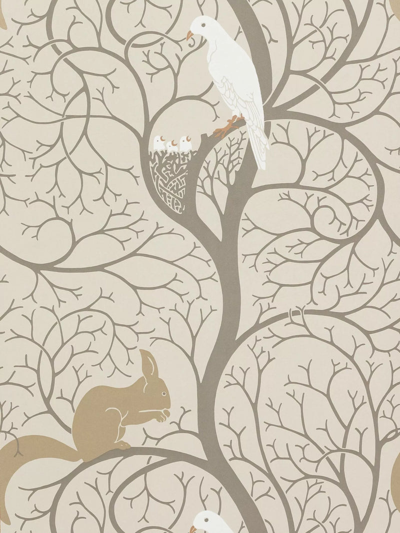 Sanderson squirrel and dove wallpaper (British brand)