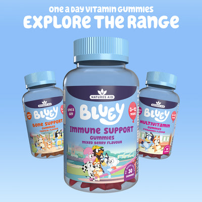 Natures Aid Bluey Immunsystemstøtte Blandede Bær Barnevitamin 30 Gummier