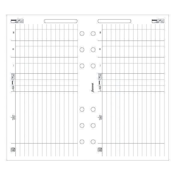 Filofax finance sheets for personal organiser, 20 sheets - British product