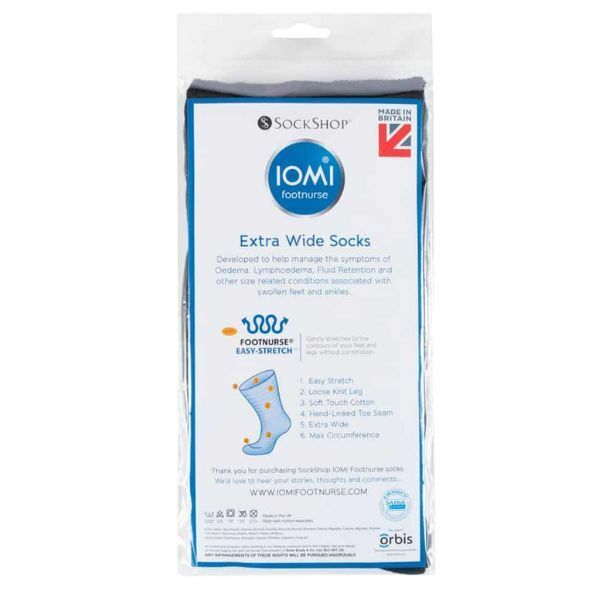 IOMI Extra Wide Soft Cotton Oedema Socks 4-7 UK