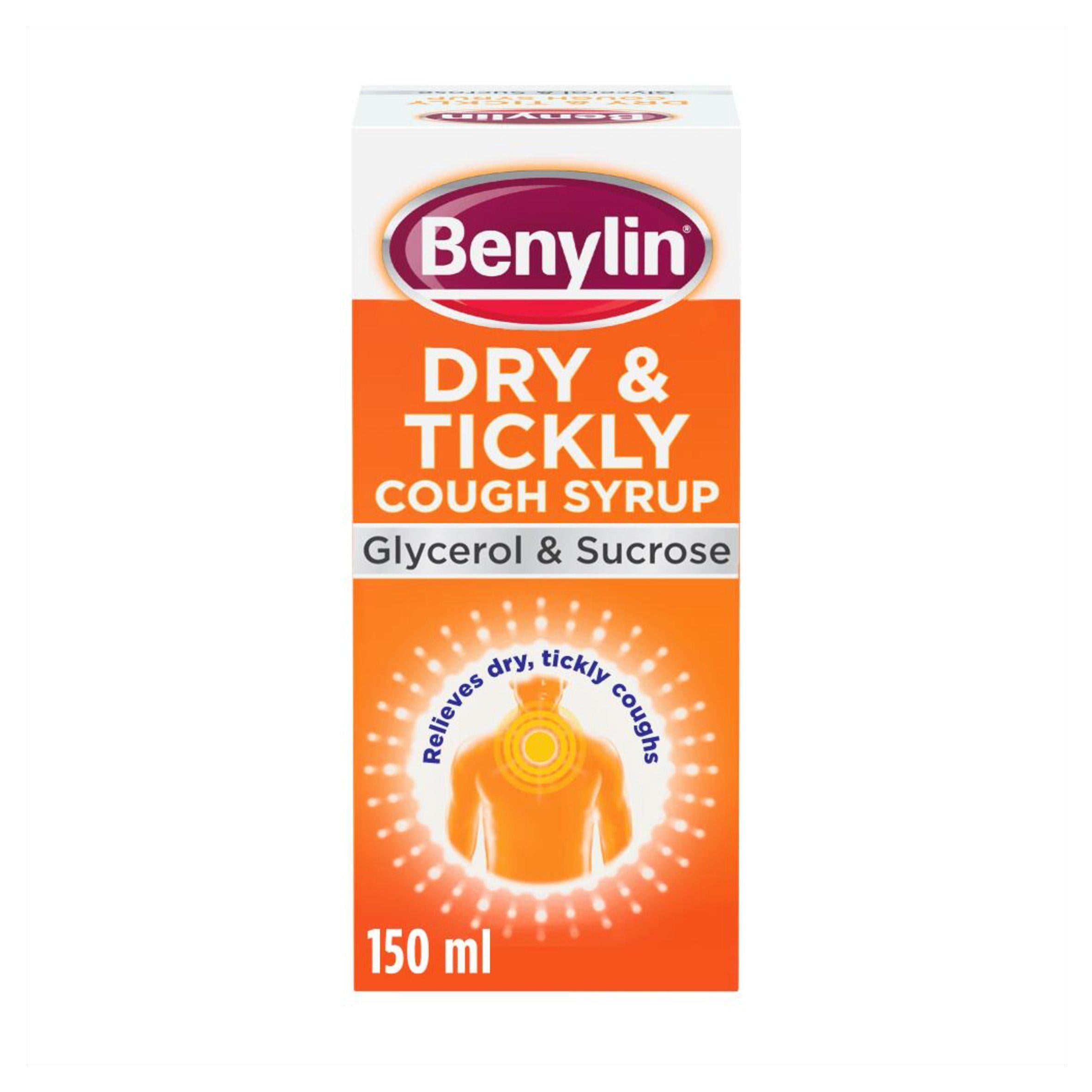 Benylin Dry & Tickly Cough Syrup 150ml cough cold & flu Boots   