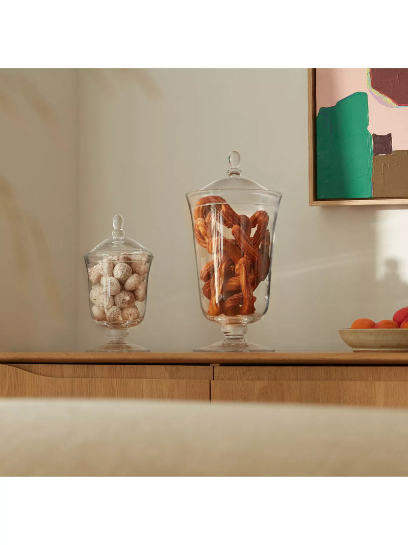 LSA International glass bonbon jar with lid 25.5cm (British brand)