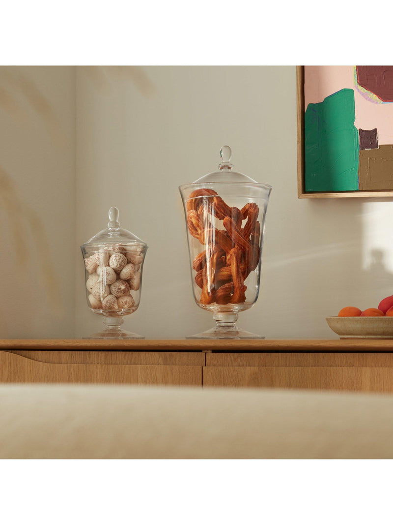 LSA International glass bonbon jar with lid 25.5cm (British brand)
