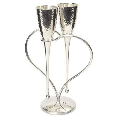 Copas de champán Amore Heart de Culinary Concepts con soporte, juego de 2