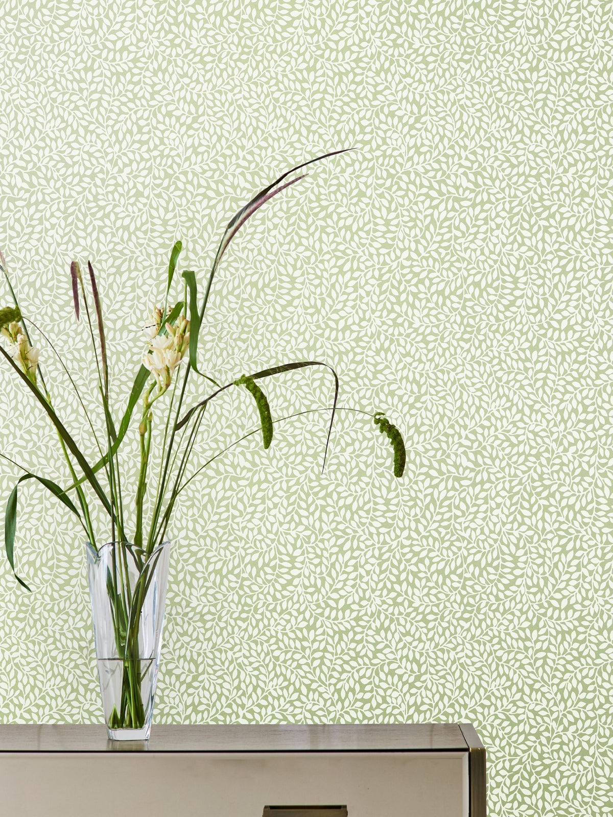 Laura Ashley Duck Egg Little Vines 10m Wallpaper