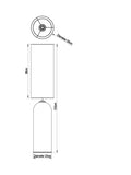 Gloucester floor lamp in brushed nickel with glass base and fabric shade, UK version
