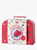 Buttonbag knitting kit for children with wool and needles, UK version