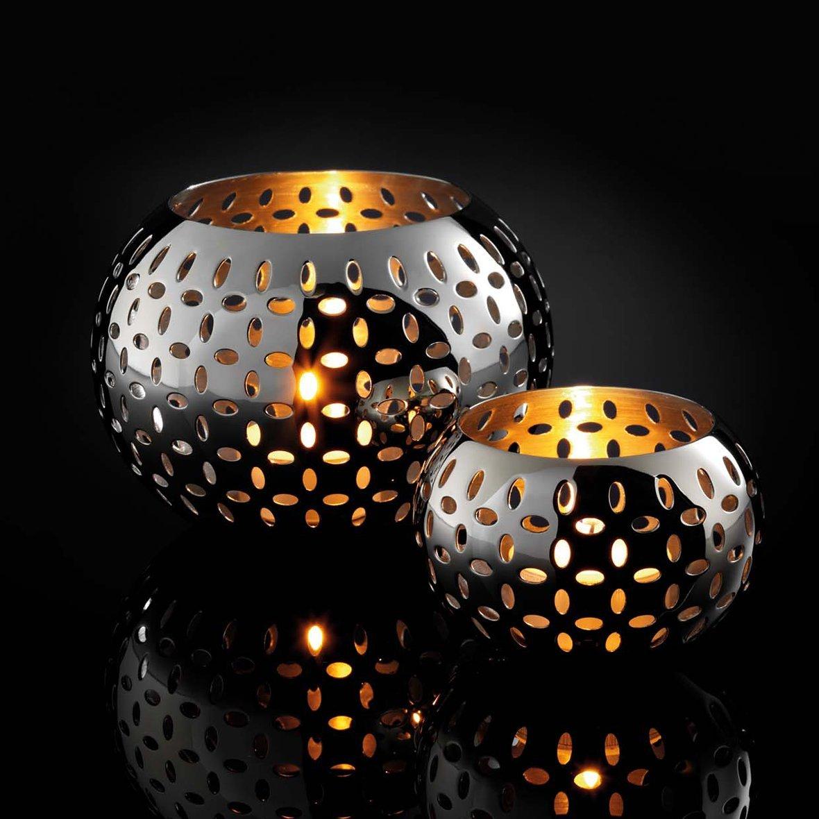 Robert Welch stainless steel tealight holder, UK version