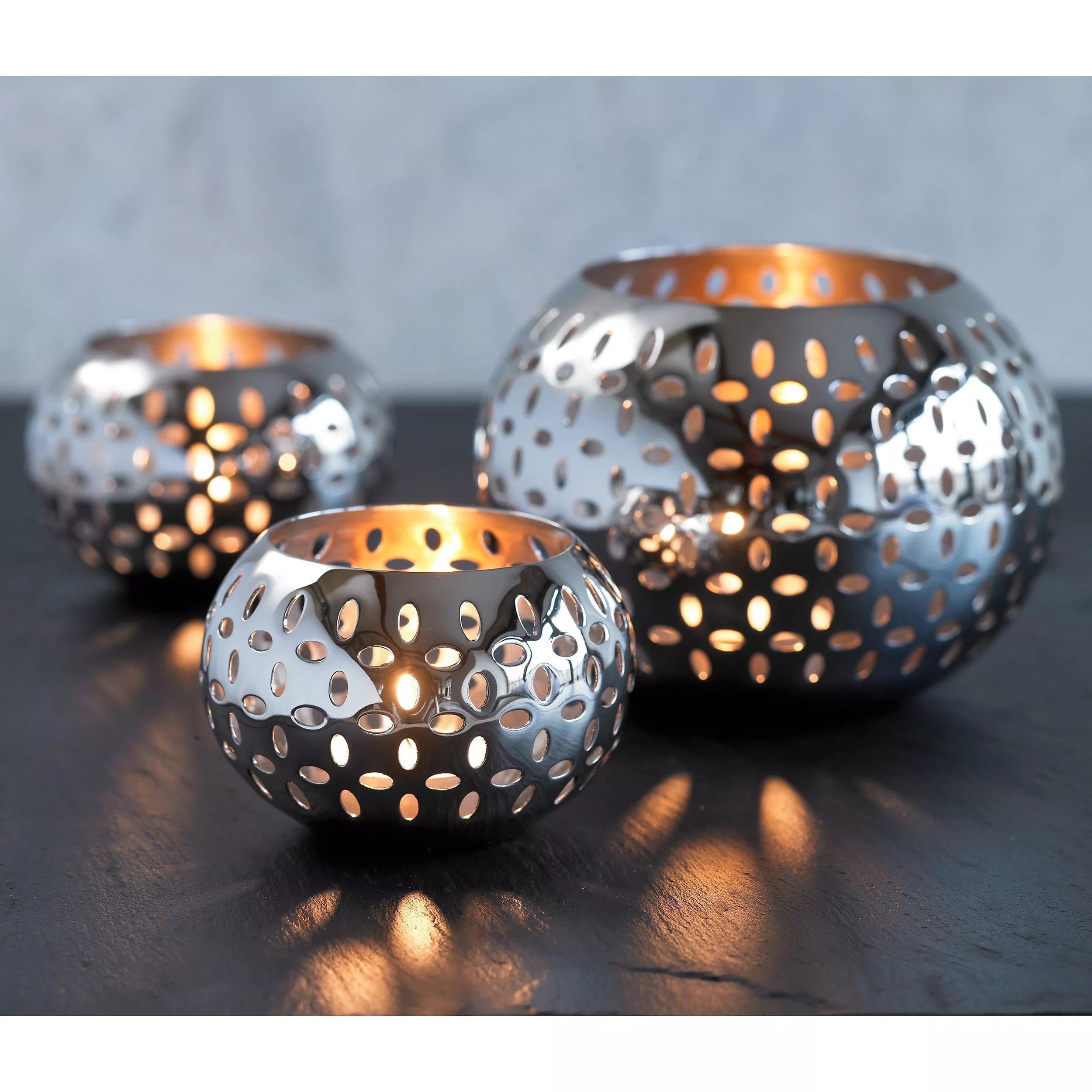 Robert Welch stainless steel tealight holder, UK version