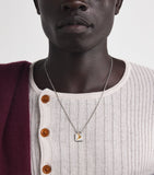 Tom Wood Mined necklace in sterling silver with tourmaline (British brand)