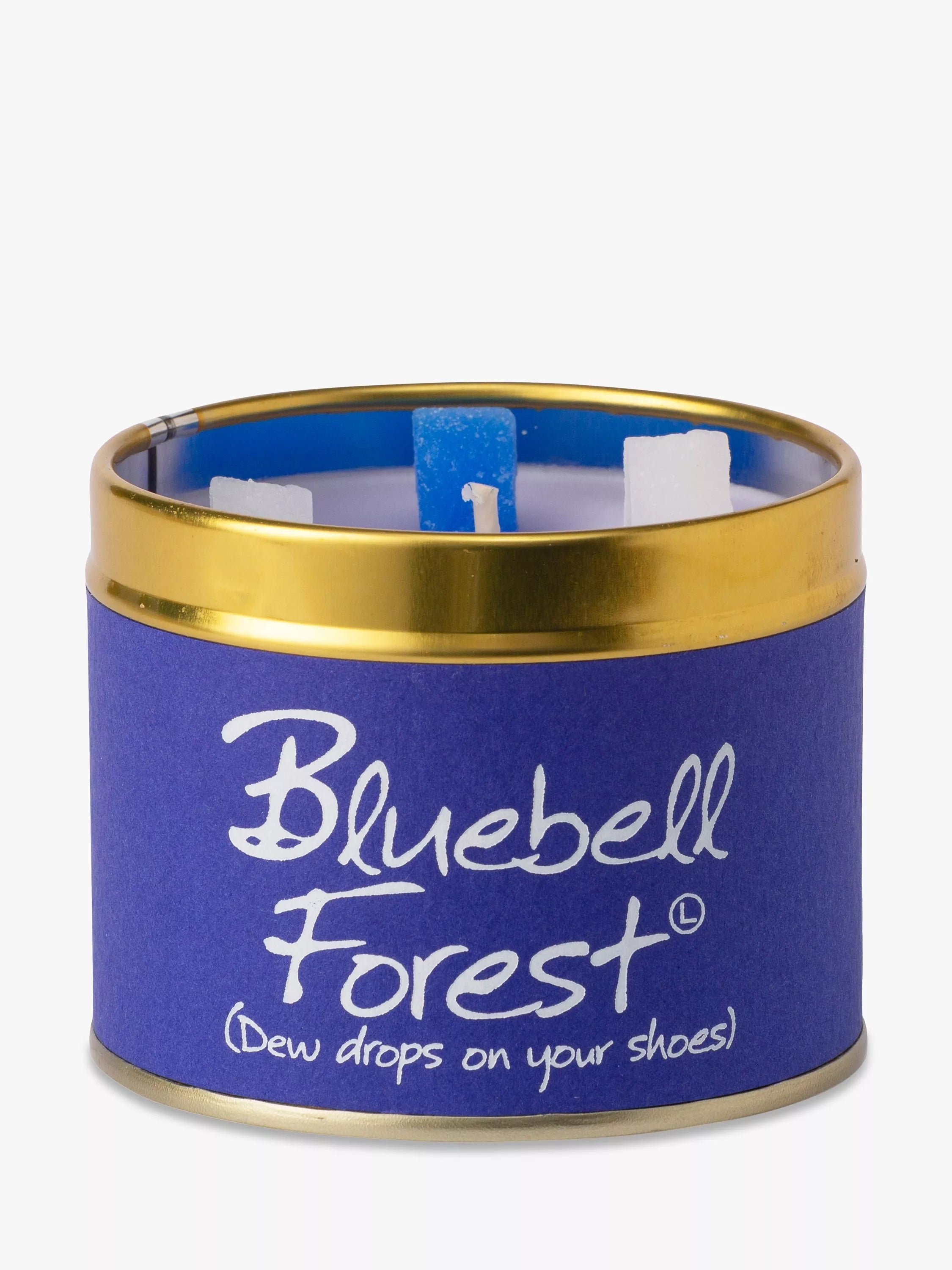 Lily-flame Bluebell scented tin candle 230g, imported from the UK