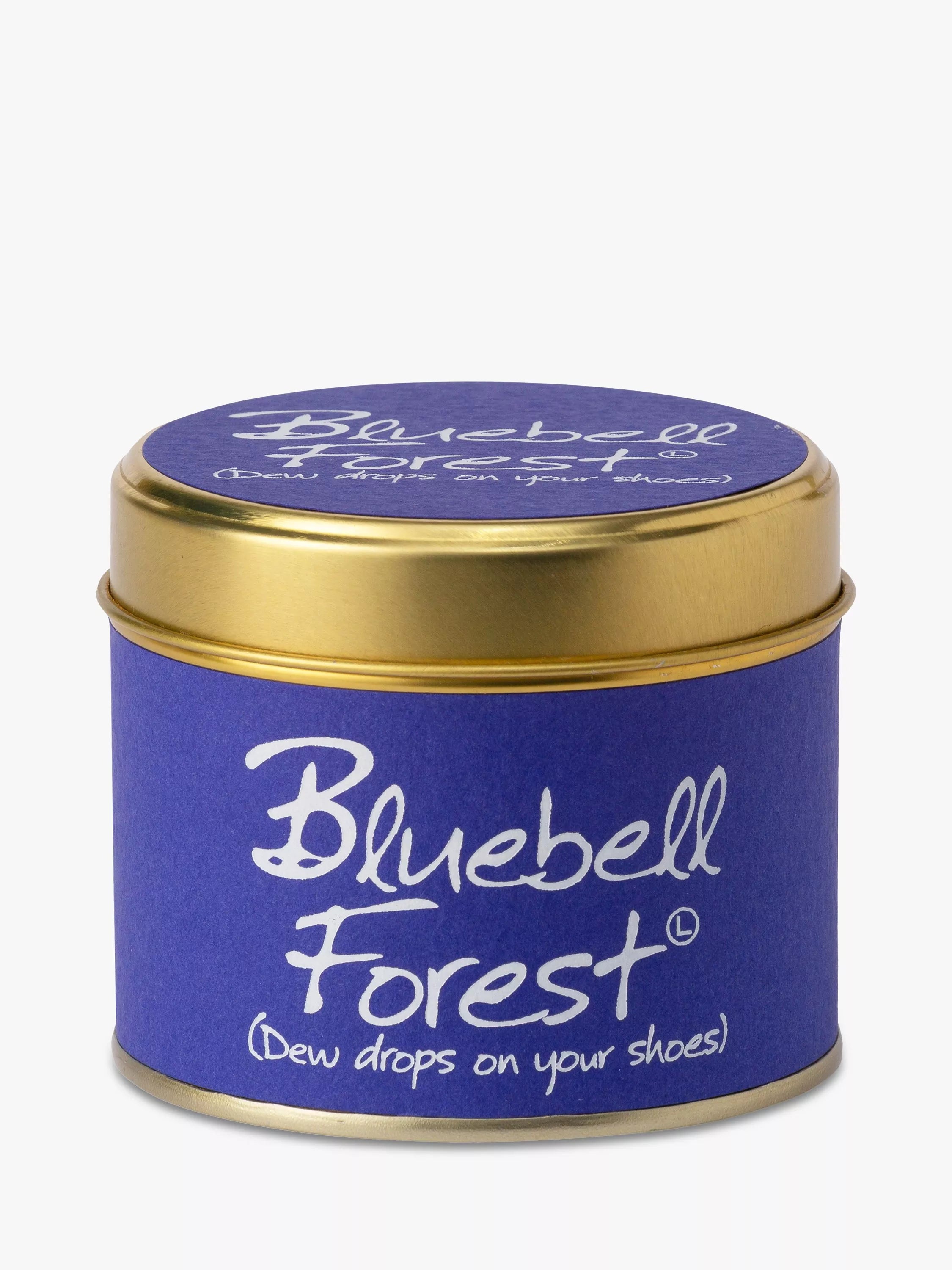 Lily-flame Bluebell scented tin candle 230g, imported from the UK