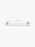 Robert Welch Burford bathroom shelf stainless steel glass, imported from the UK