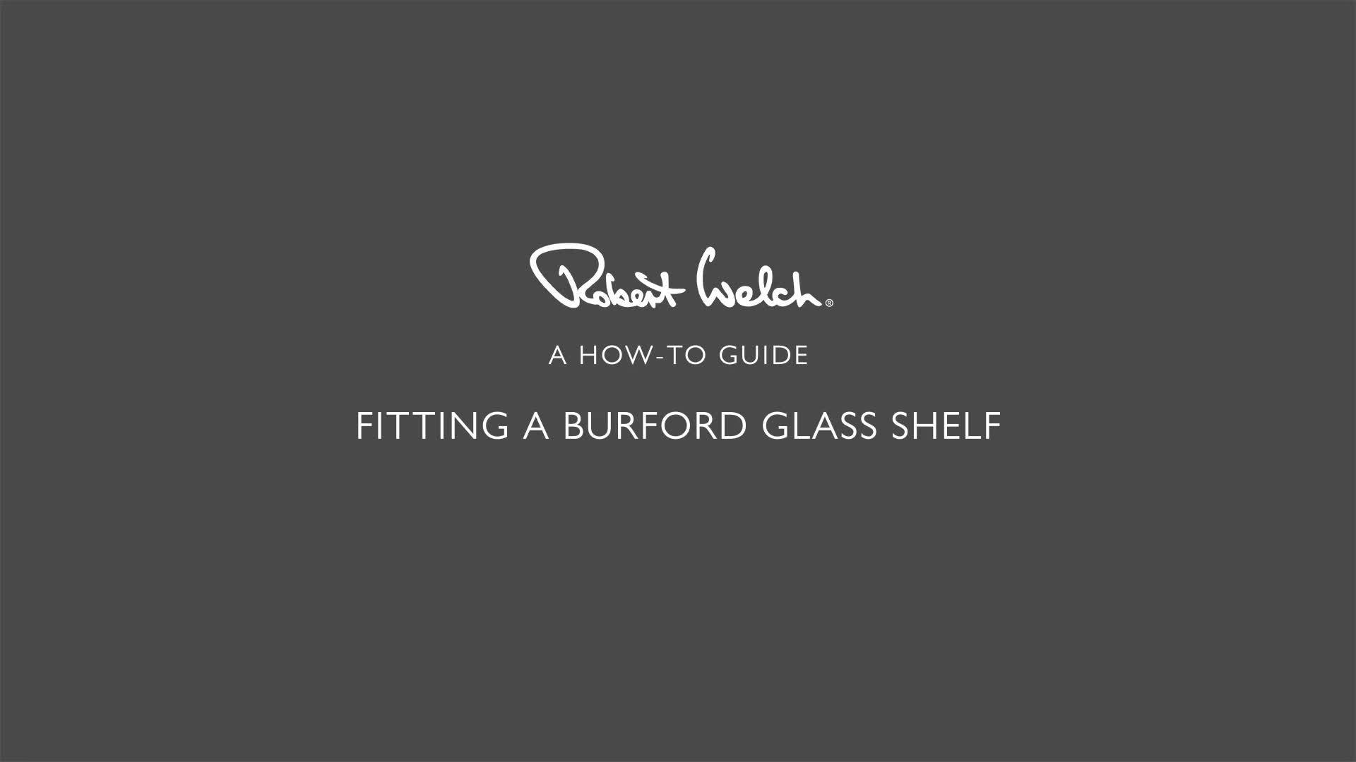 Robert Welch Burford bathroom shelf stainless steel glass, imported from the UK