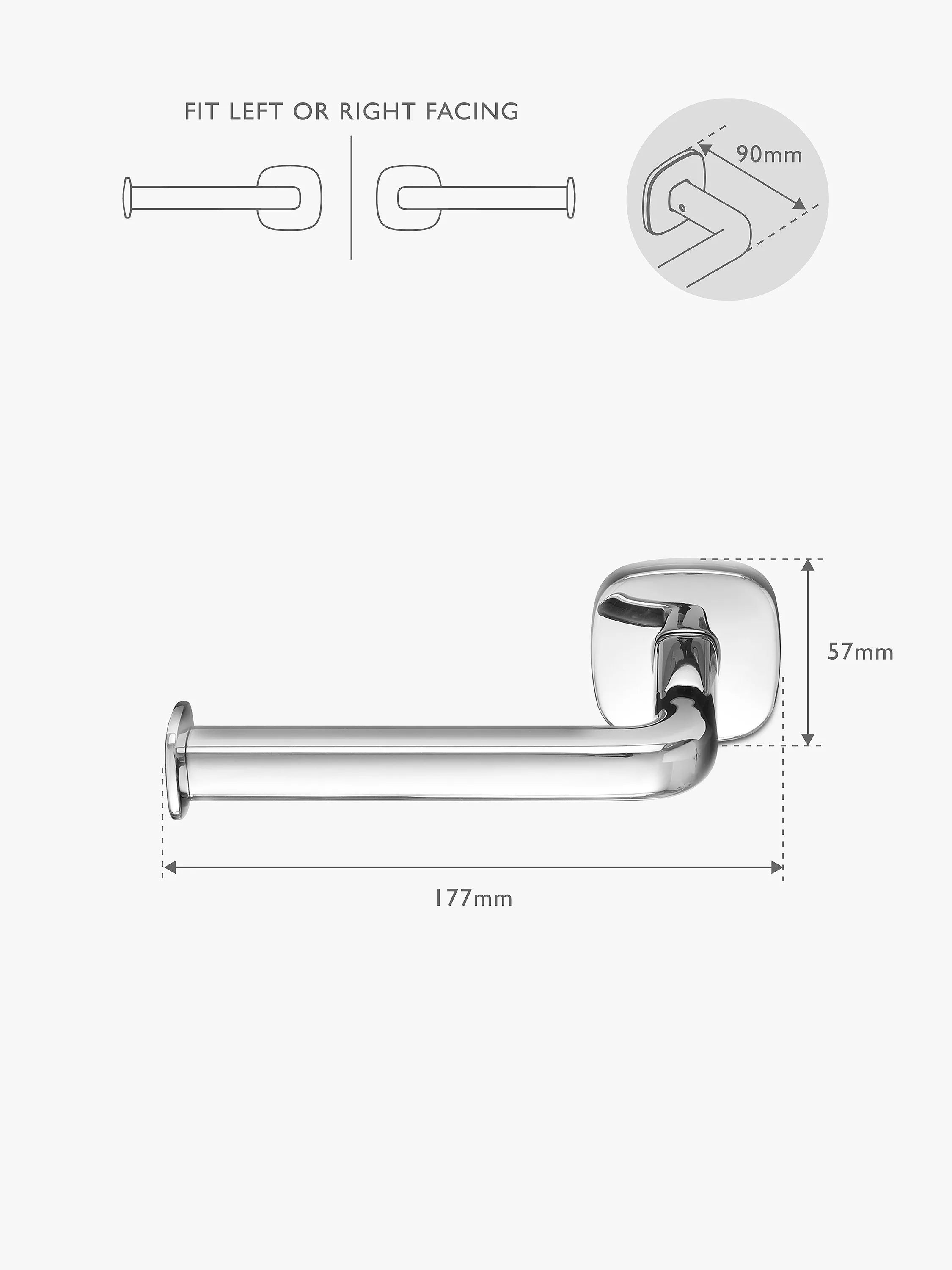 Robert Welch Burford Bar toilet roll holder, imported from the UK