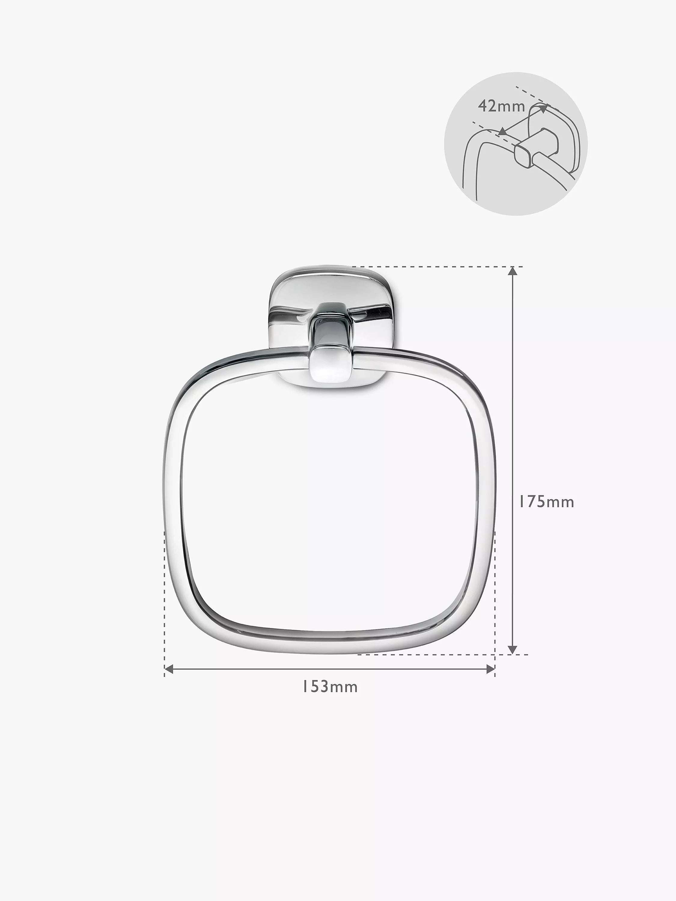 Robert Welch Burford towel ring 18/10 stainless steel (British brand)