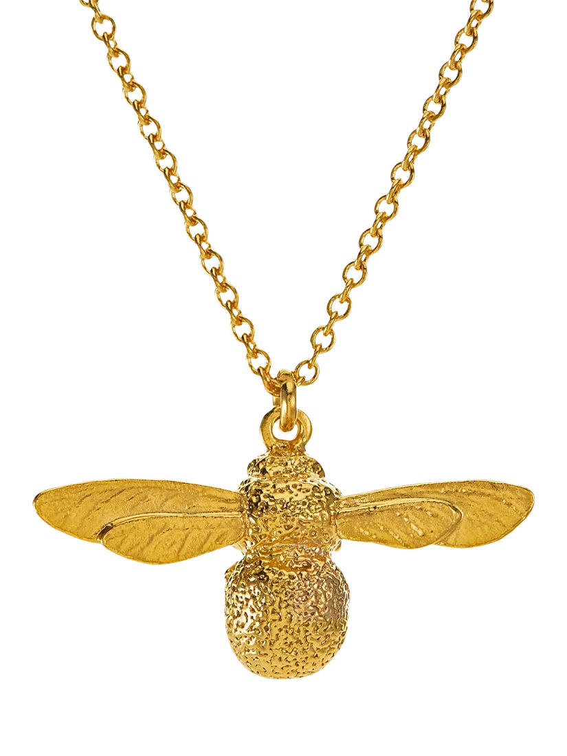 Alex Monroe Baby Bee gold plated necklace, imported from the UK