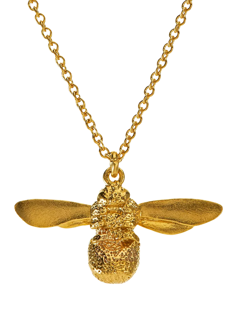 Alex Monroe Baby Bee gold plated necklace, imported from the UK