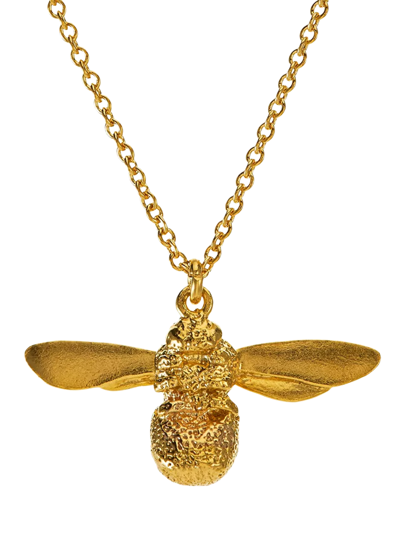 Alex Monroe Baby Bee gold plated necklace, imported from the UK