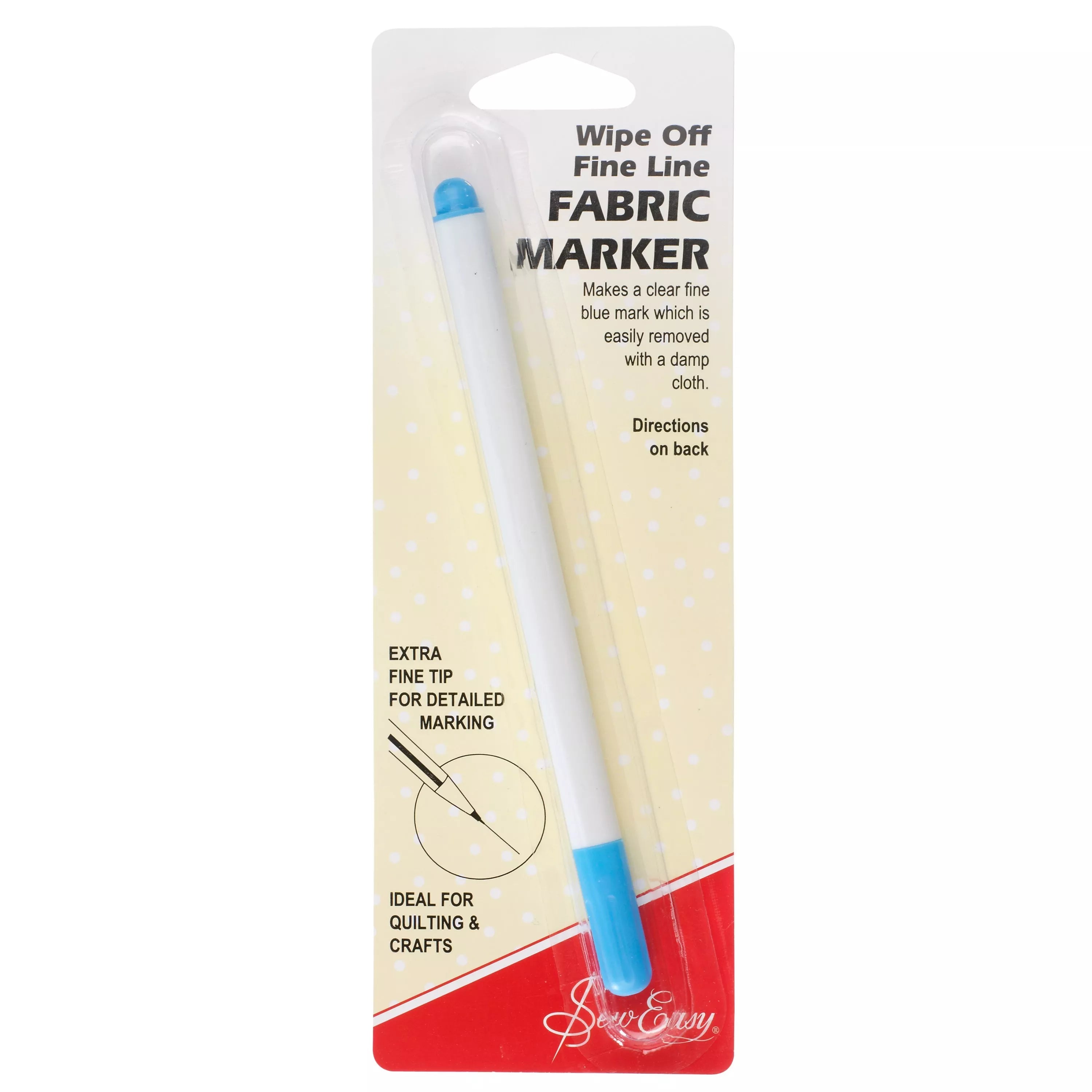 Sew Easy water soluble fabric marker pen extra fine tip - British product