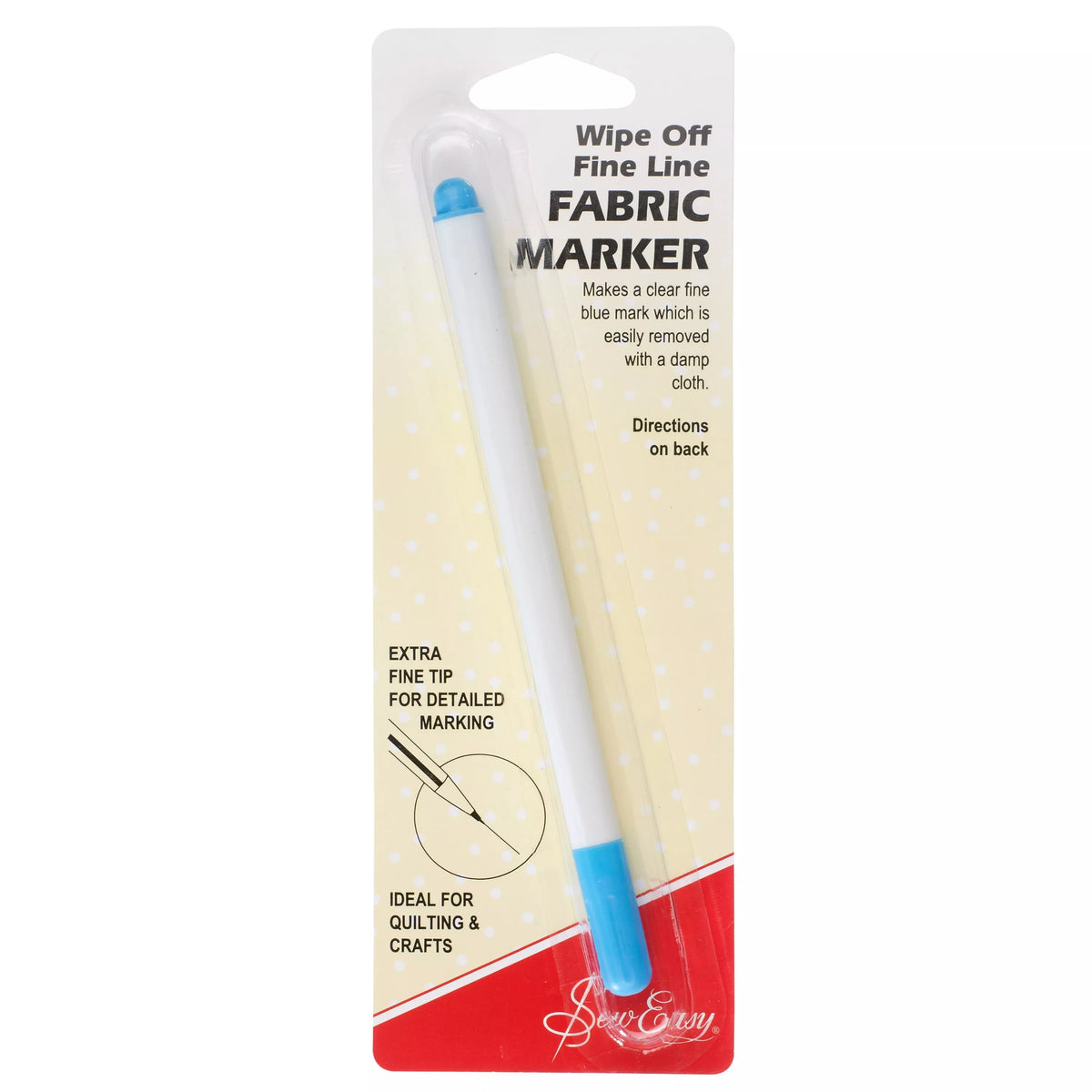 Sew Easy water soluble fabric marker pen extra fine tip - British product
