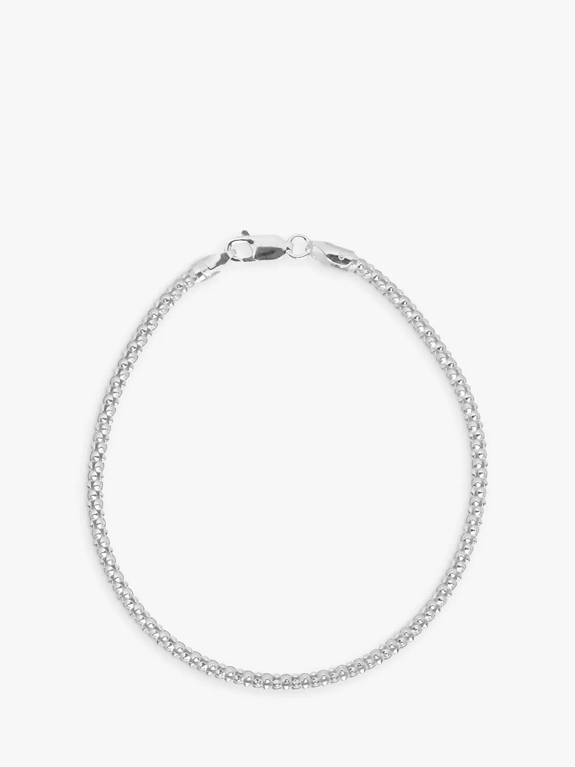 Nina B popcorn chain bracelet solid sterling silver, imported from the UK