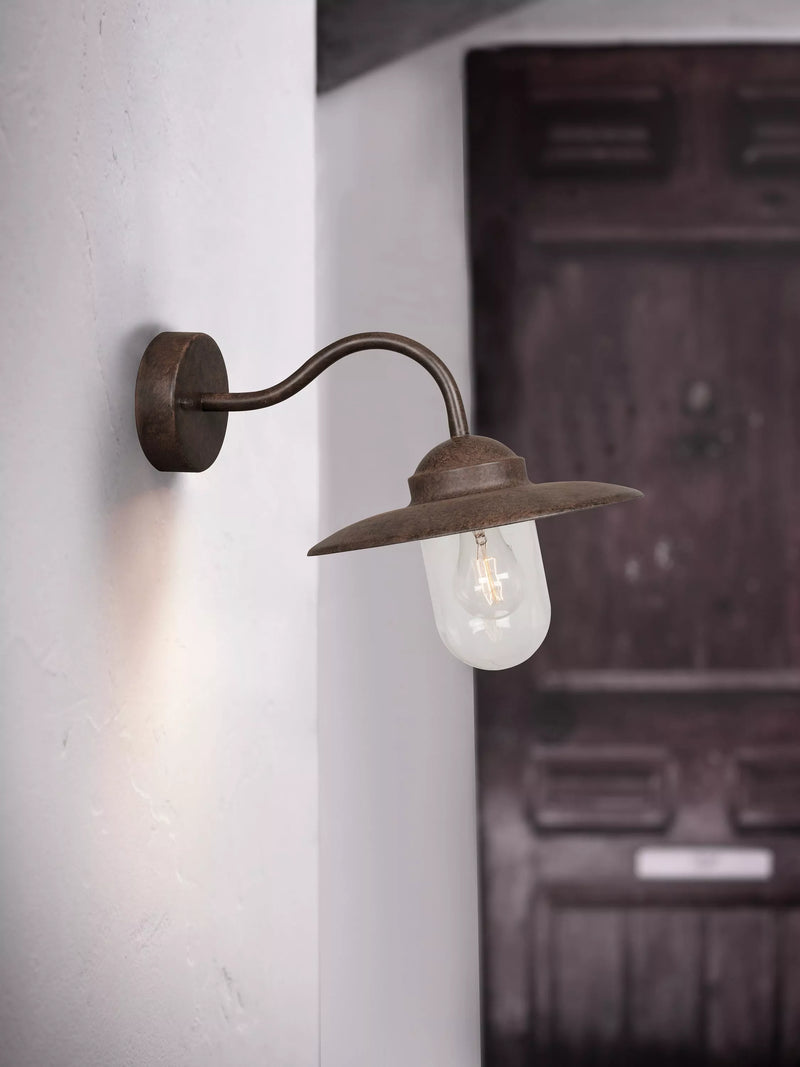 Nordlux outdoor wall light weathered copper finish (British brand)