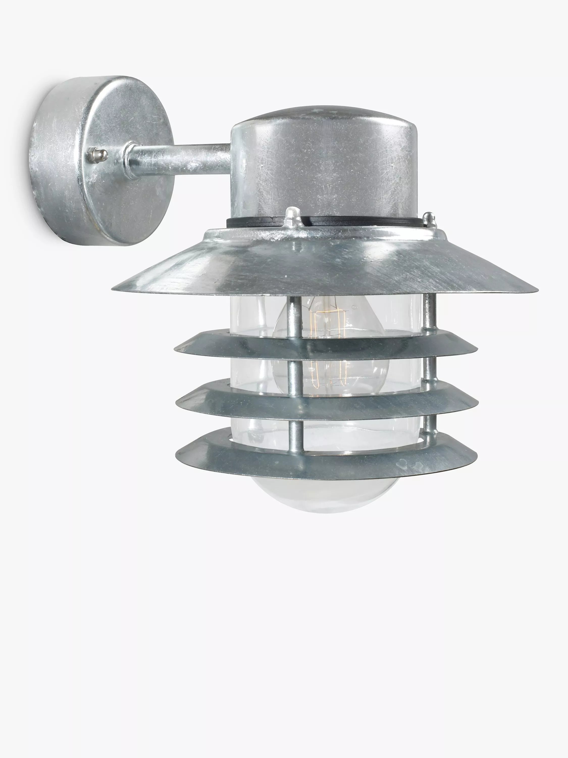 Nordlux Vejers outdoor wall light galvanised steel, UK version