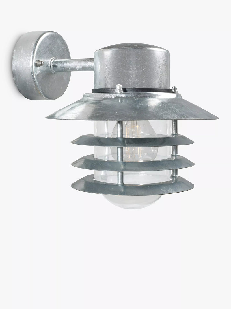 Nordlux Vejers outdoor wall light galvanised steel, UK version