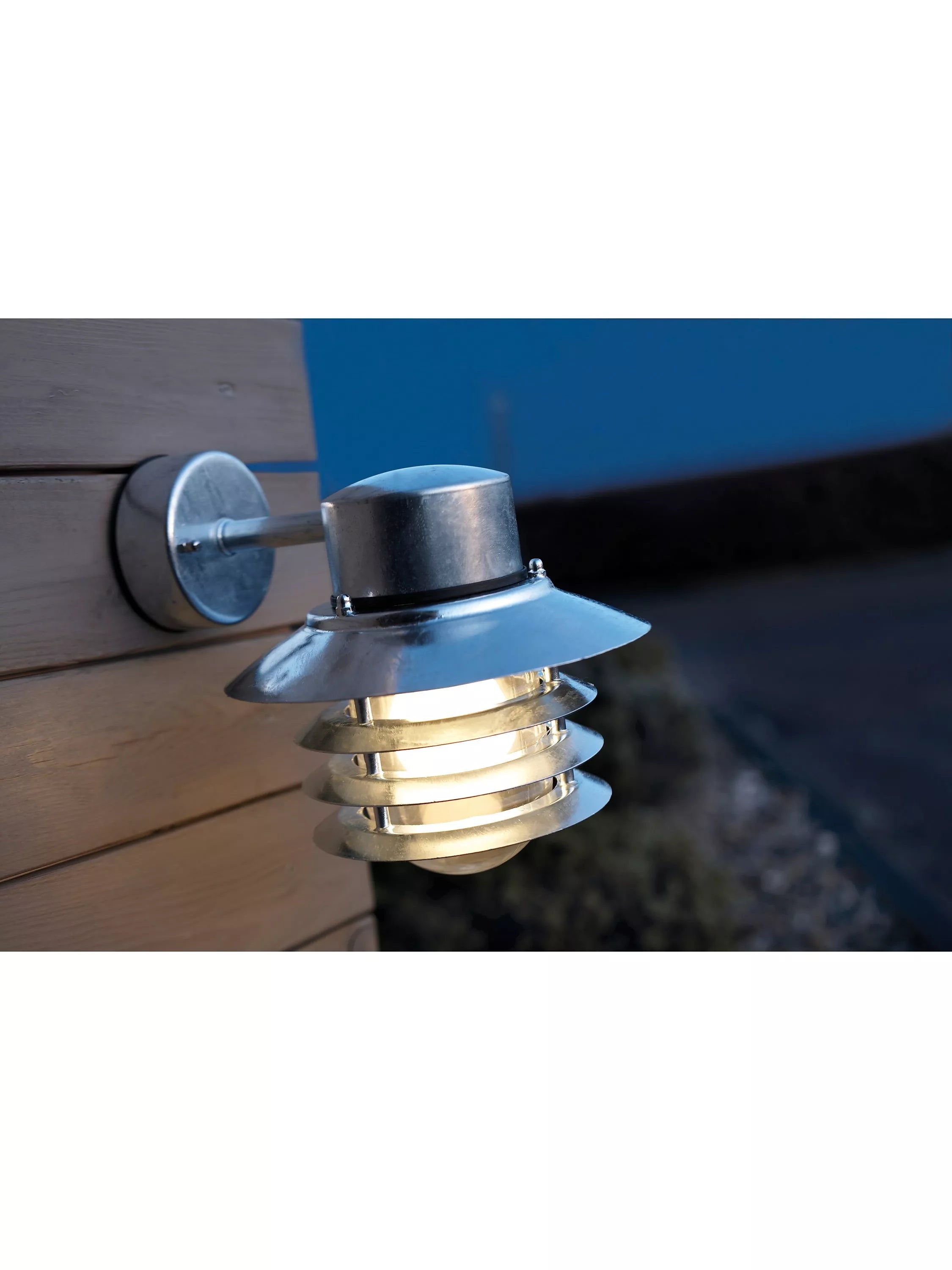 Nordlux Vejers outdoor wall light galvanised steel, UK version
