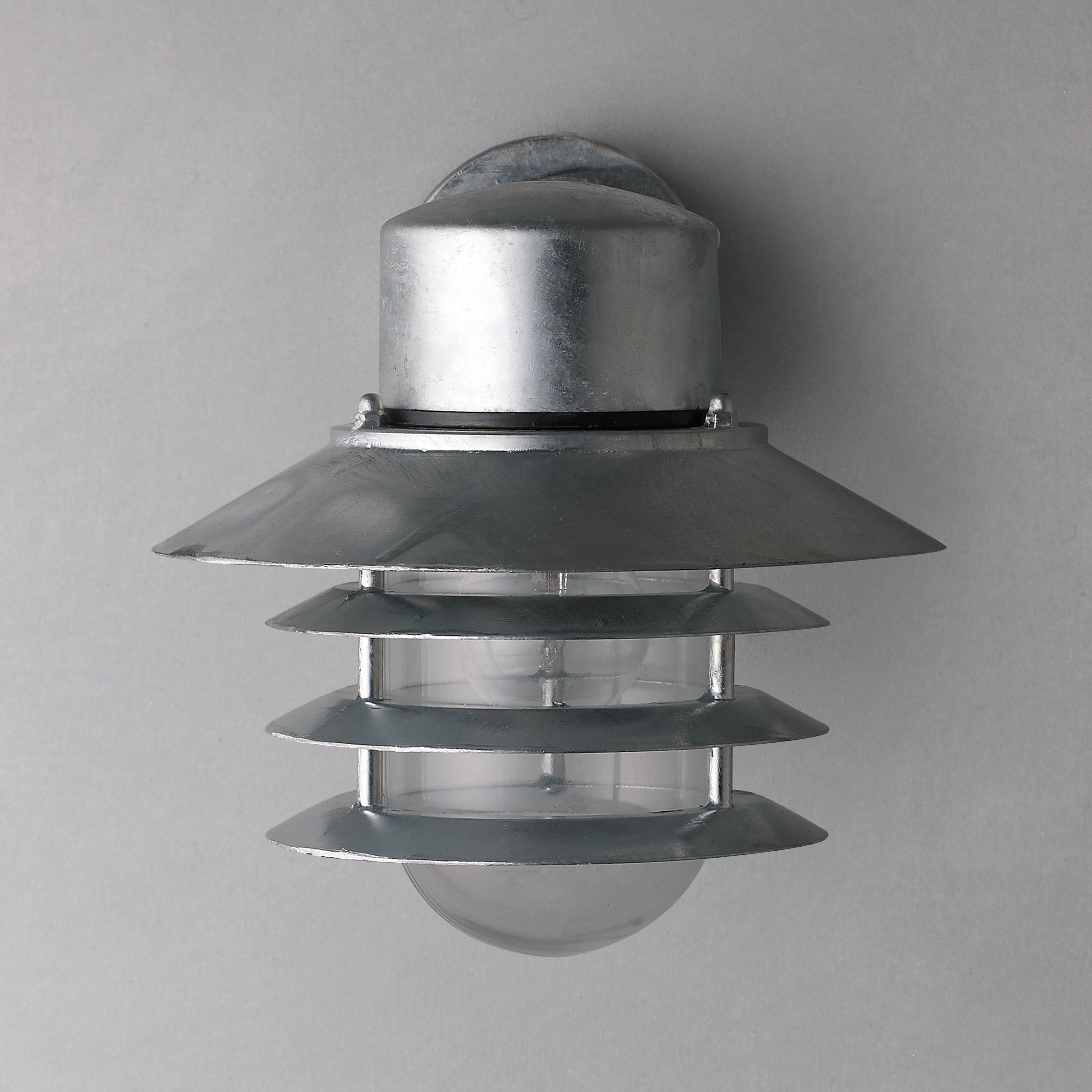 Nordlux Vejers outdoor wall light galvanised steel, UK version