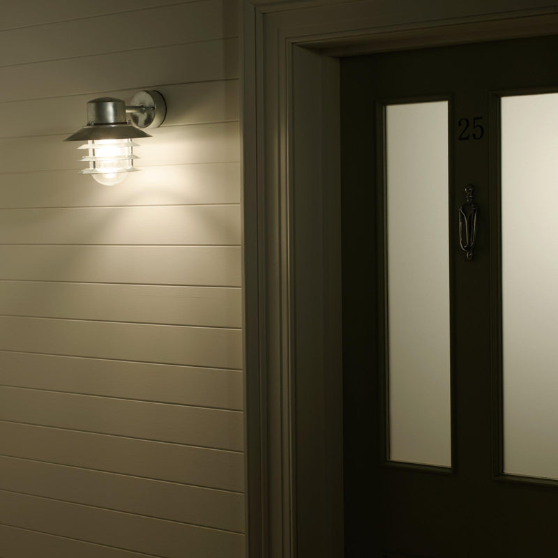 Nordlux Vejers outdoor wall light galvanised steel, UK version