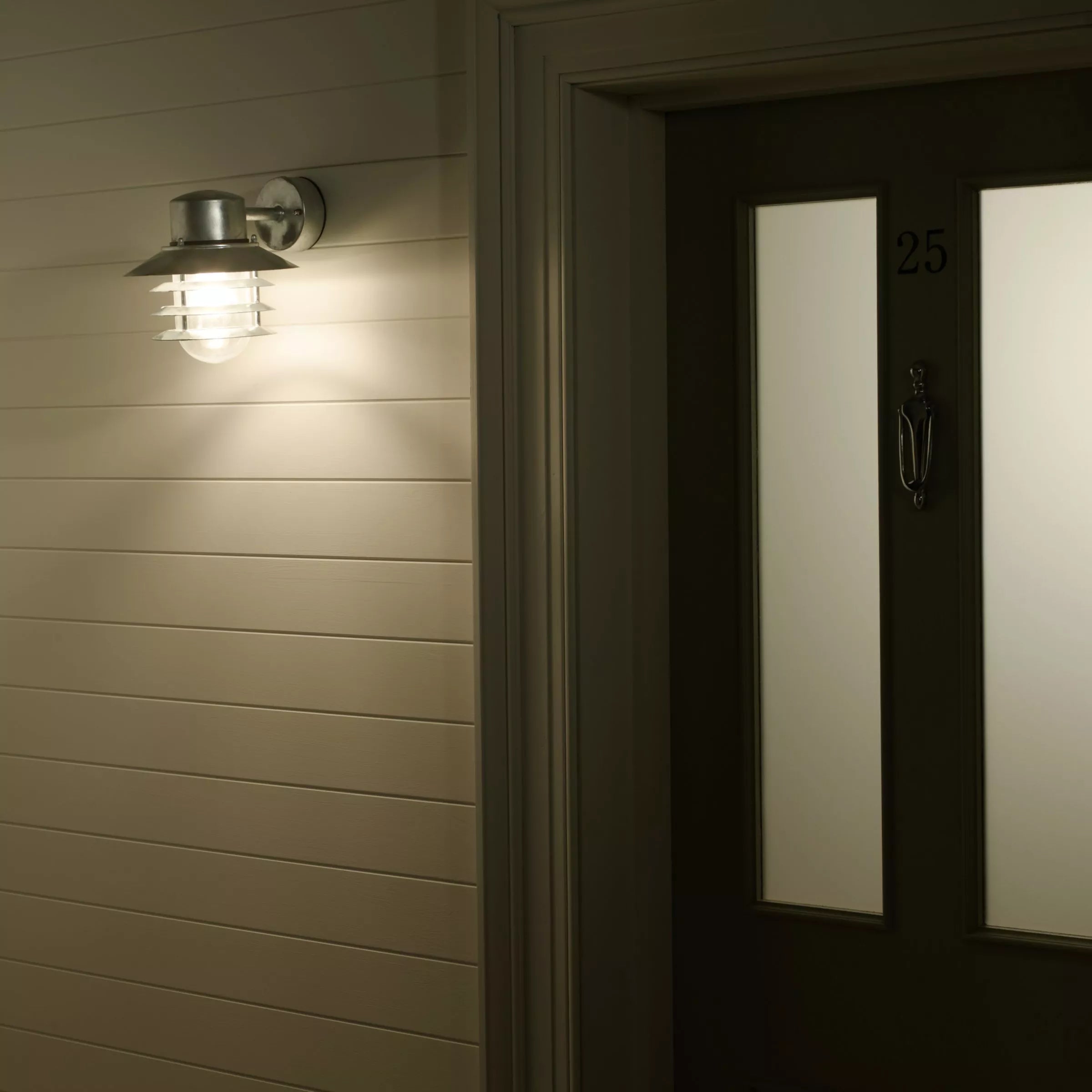 Nordlux Vejers outdoor wall light galvanised steel, UK version