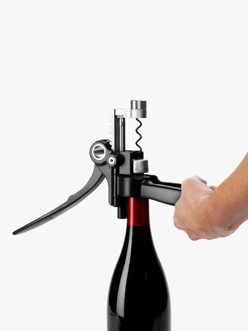 Ergonomic Lever Corkscrew with Foil Cutter and Gift Box