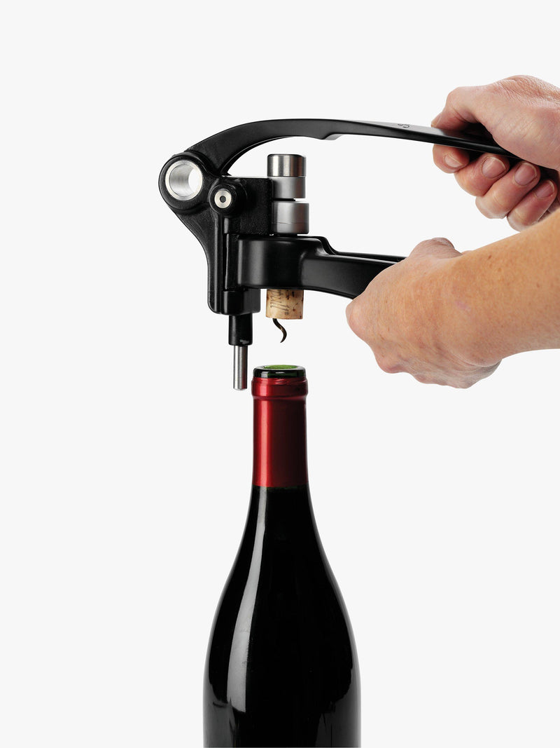 Ergonomic Lever Corkscrew with Foil Cutter and Gift Box
