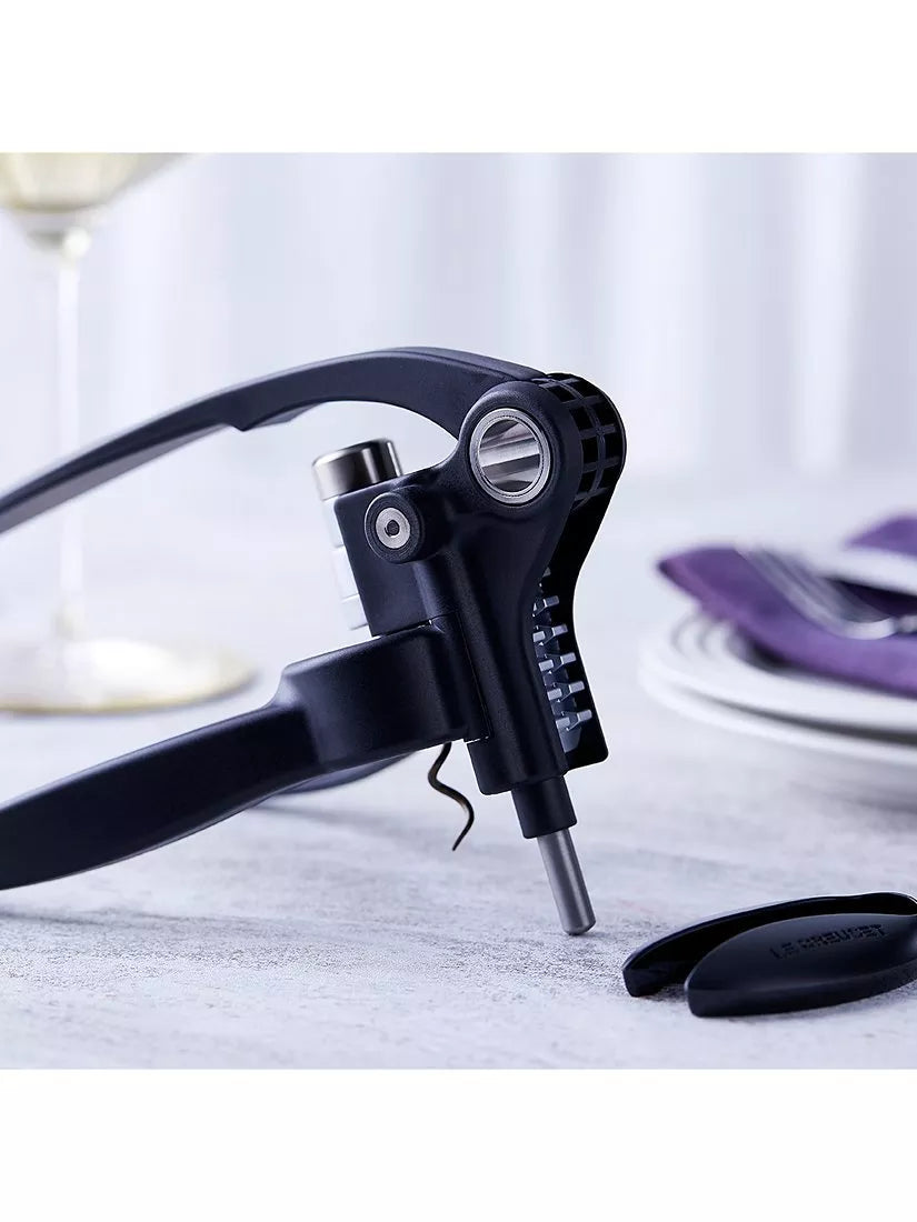 Ergonomic Lever Corkscrew with Foil Cutter and Gift Box