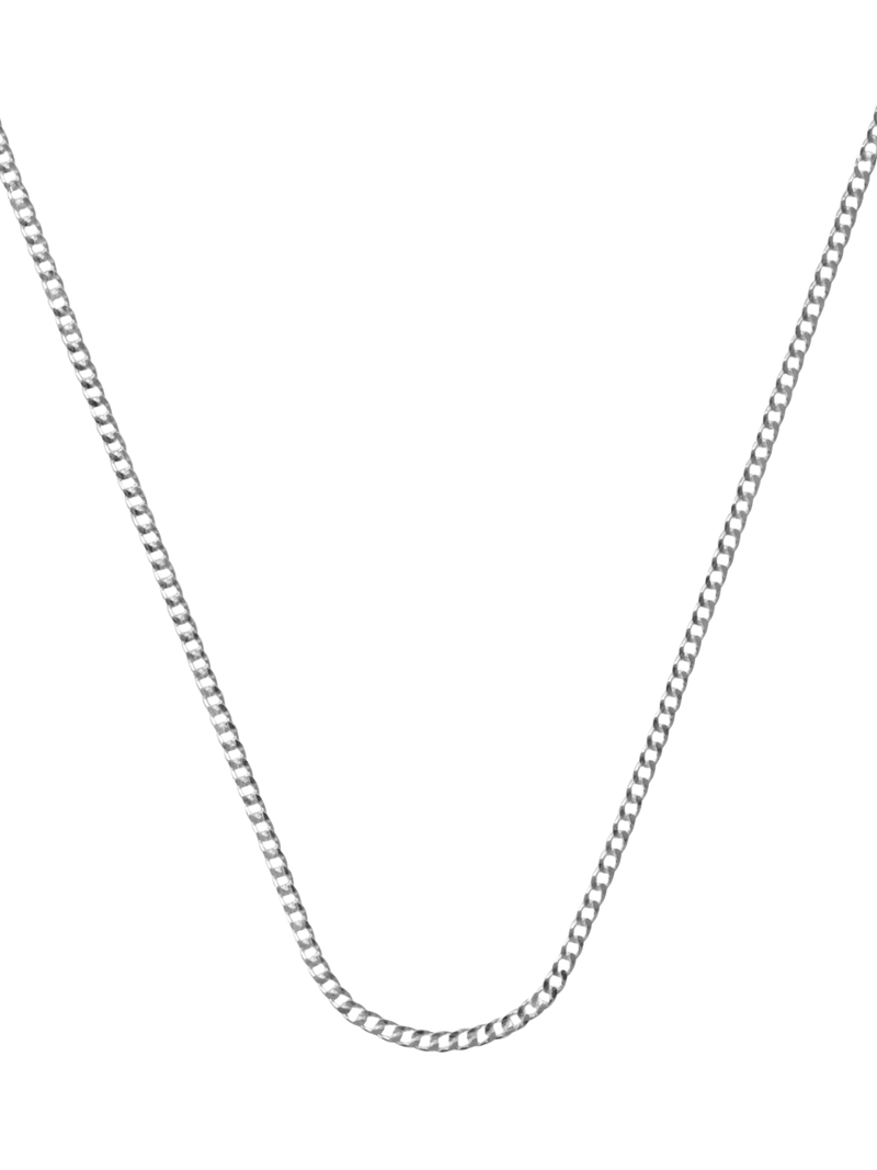 Nina B curb chain necklace silver 45cm, UK version
