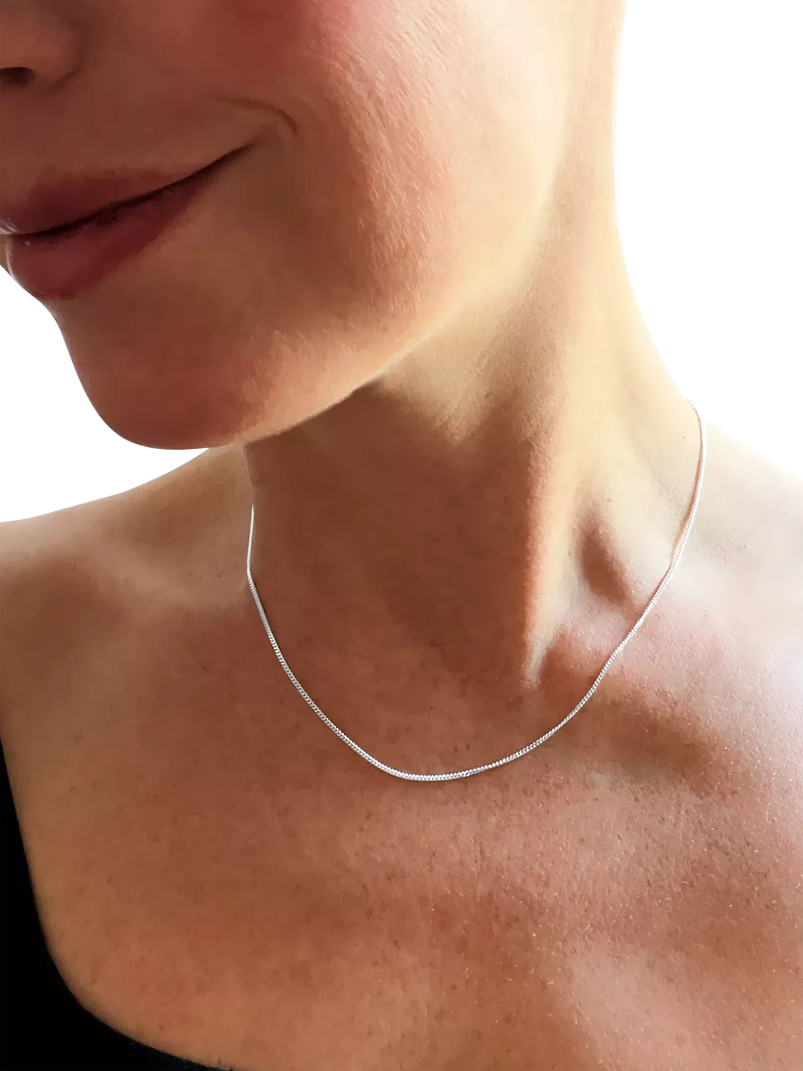 Nina B curb chain necklace silver 45cm, UK version