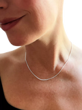 Nina B curb chain necklace silver 45cm, UK version