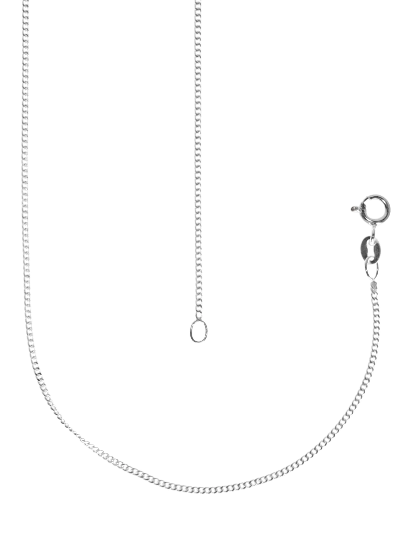 Nina B curb chain necklace silver 45cm, UK version