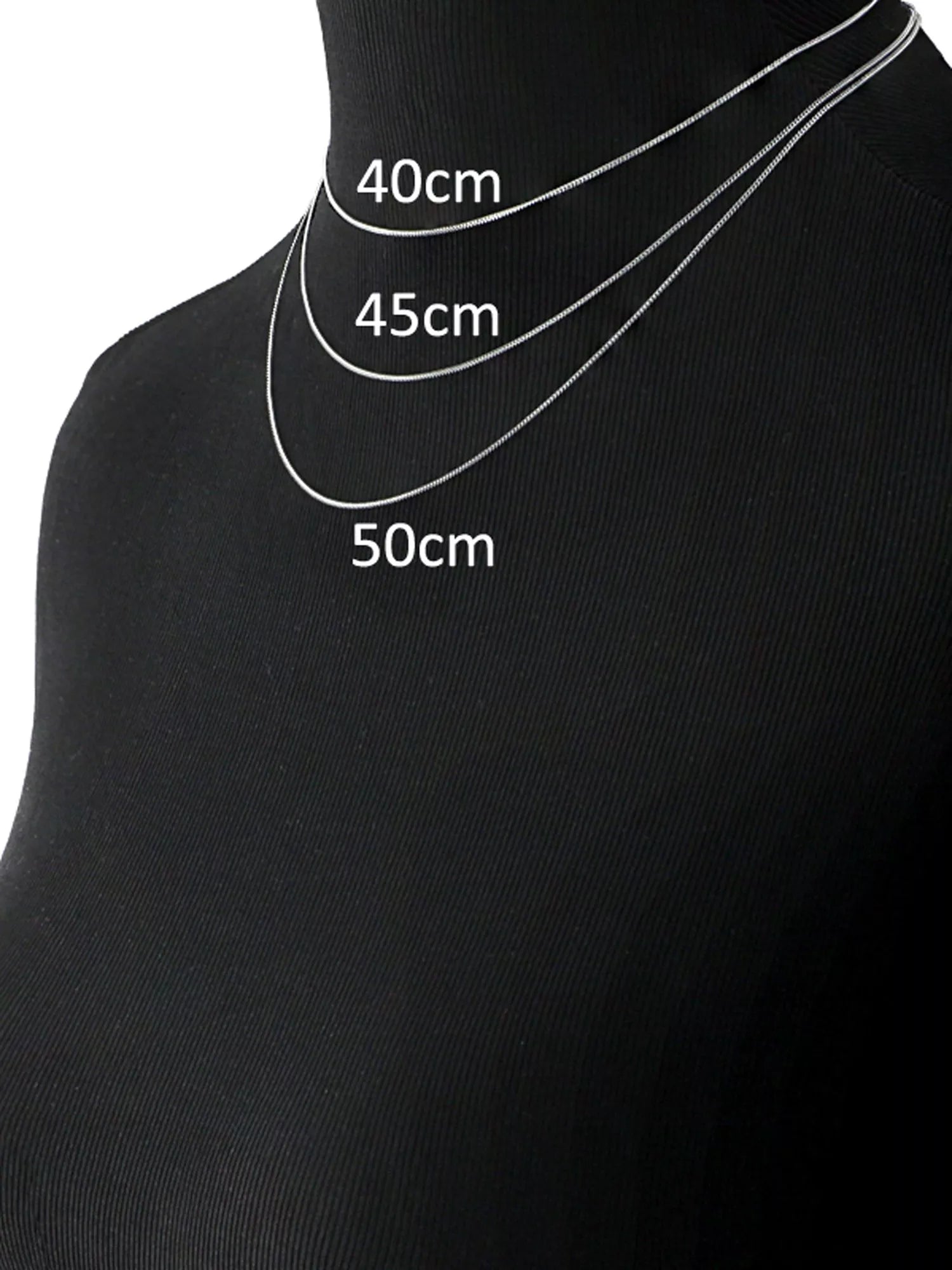 Nina B curb chain necklace silver 45cm, UK version